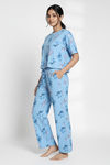 Zivame 2 Mile Fashion Knit Cotton Loungewear Set - Dusk Blue — thumbnail 2